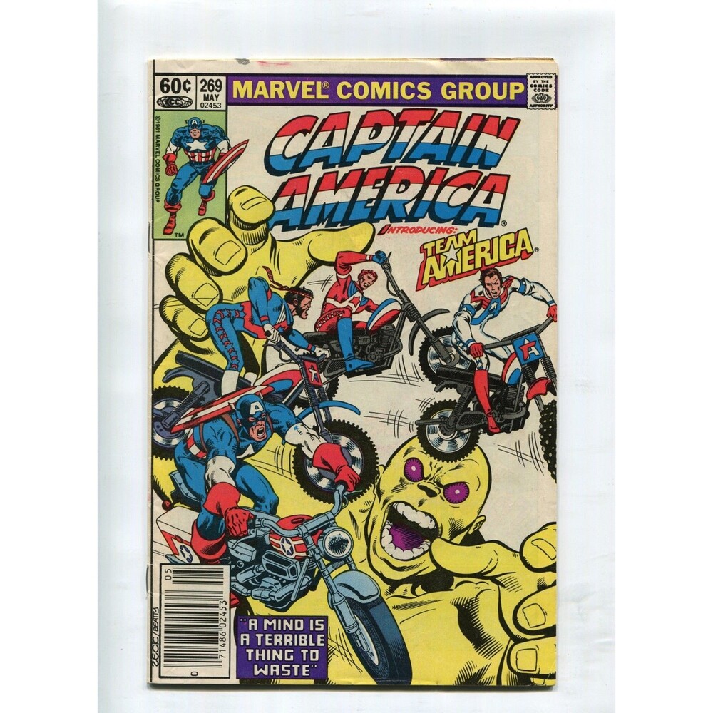 Captain America #269 Comic Book 1982 Marvel Comics Team America Newsstand